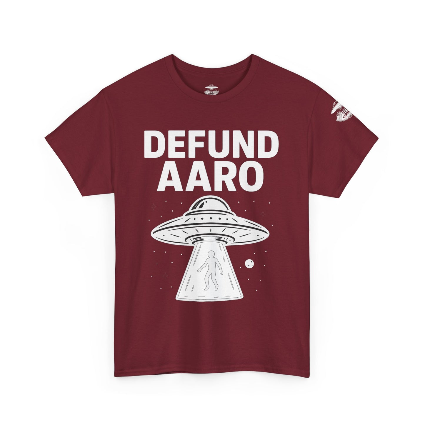 Defund AARO UFO T-Shirt – Bold Statement on UAP Disclosure and Government Secrecy | Unisex Heavy Cotton Tee
