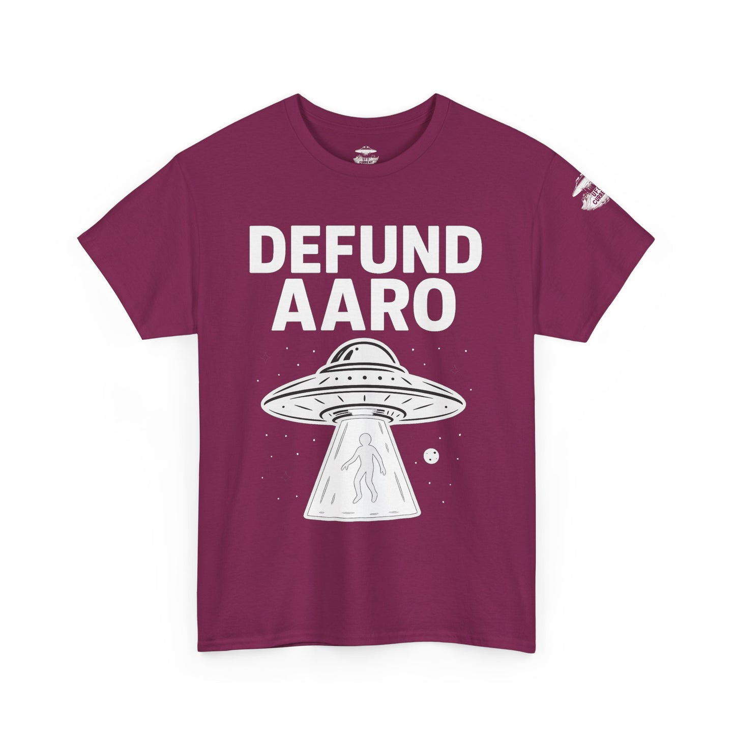 Defund AARO UFO T-Shirt – Bold Statement on UAP Disclosure and Government Secrecy | Unisex Heavy Cotton Tee