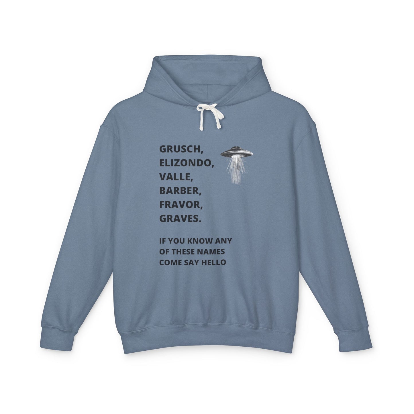 UFO Disclosure Insider Names Hoodie – Grusch, Elizondo, Barber & More