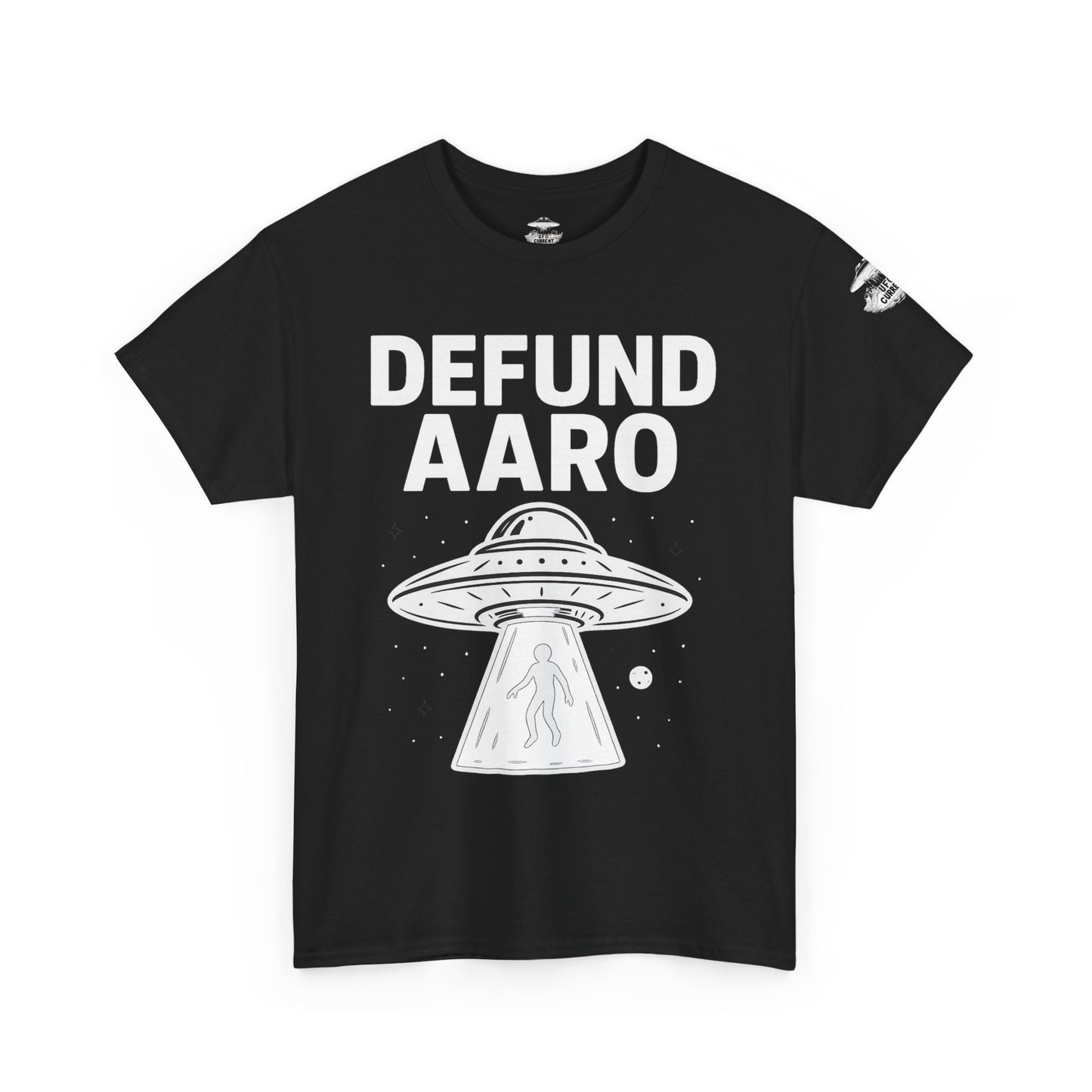 Defund AARO UFO T-Shirt – Bold Statement on UAP Disclosure and Government Secrecy | Unisex Heavy Cotton Tee