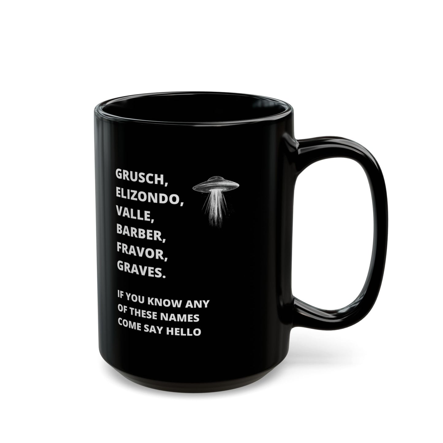 UFO Disclosure Insider Names Mug – Grusch, Elizondo, Barber & More (11oz, 15oz)