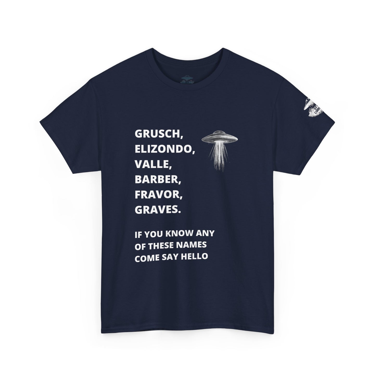UFO Disclosure Insider Names T-Shirt – Grusch, Elizondo, Barber & More