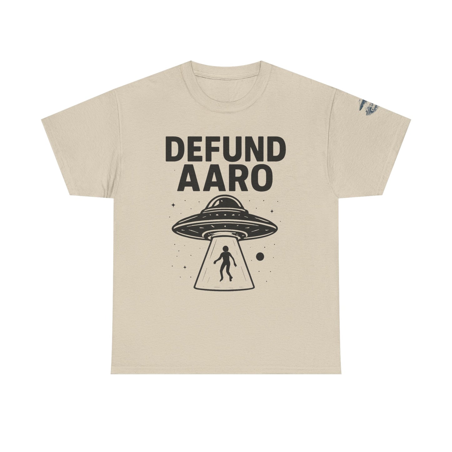 Defund AARO UFO T-Shirt – Bold Statement on UAP Disclosure and Government Secrecy | Unisex Heavy Cotton Tee