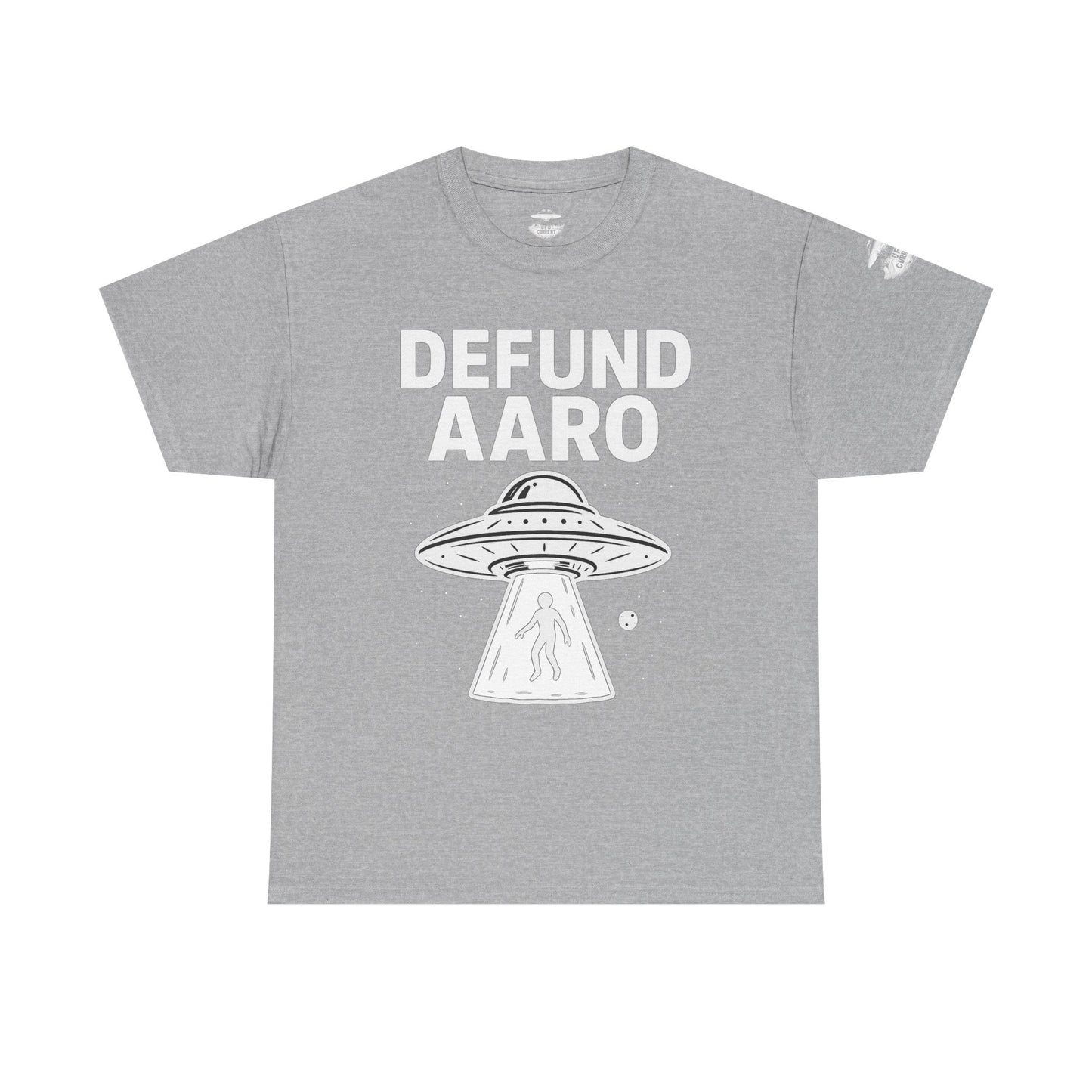 Defund AARO UFO T-Shirt – Bold Statement on UAP Disclosure and Government Secrecy | Unisex Heavy Cotton Tee