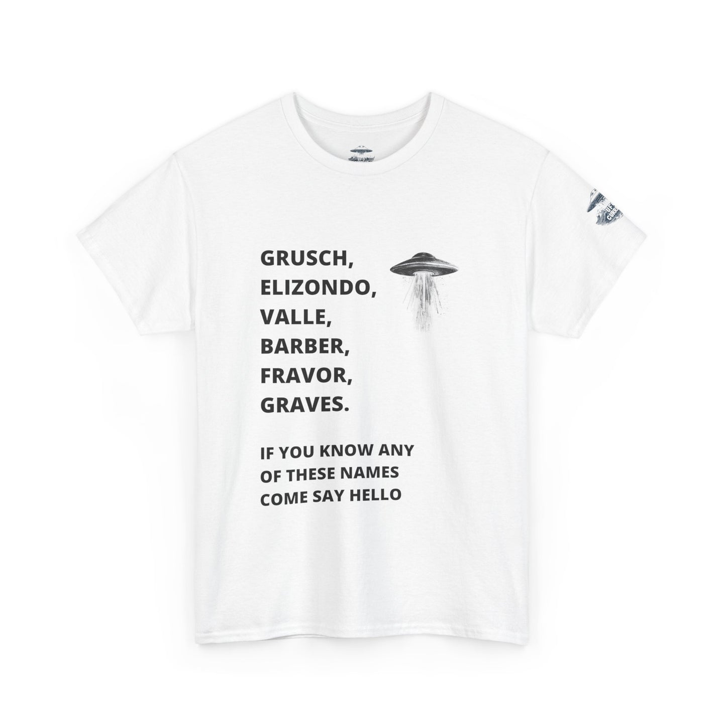 UFO Disclosure Insider Names T-Shirt – Grusch, Elizondo, Barber & More