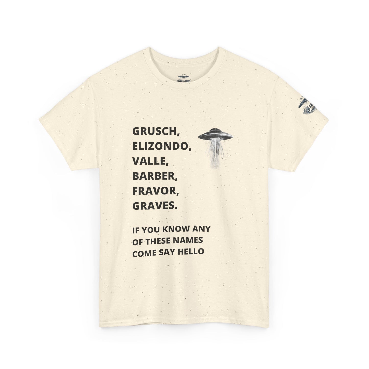 UFO Disclosure Insider Names T-Shirt – Grusch, Elizondo, Barber & More