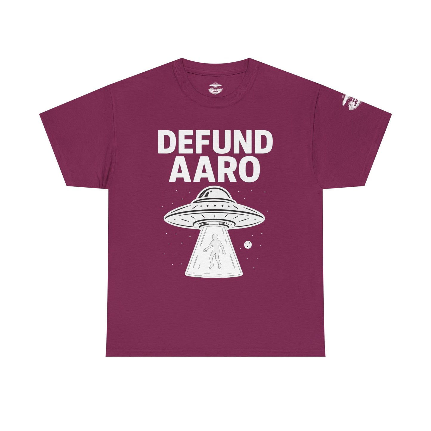 Defund AARO UFO T-Shirt – Bold Statement on UAP Disclosure and Government Secrecy | Unisex Heavy Cotton Tee