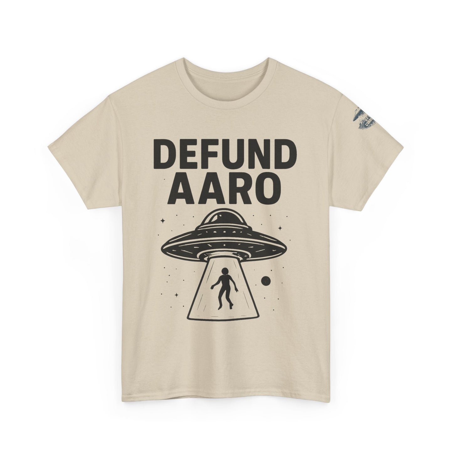 Defund AARO UFO T-Shirt – Bold Statement on UAP Disclosure and Government Secrecy | Unisex Heavy Cotton Tee